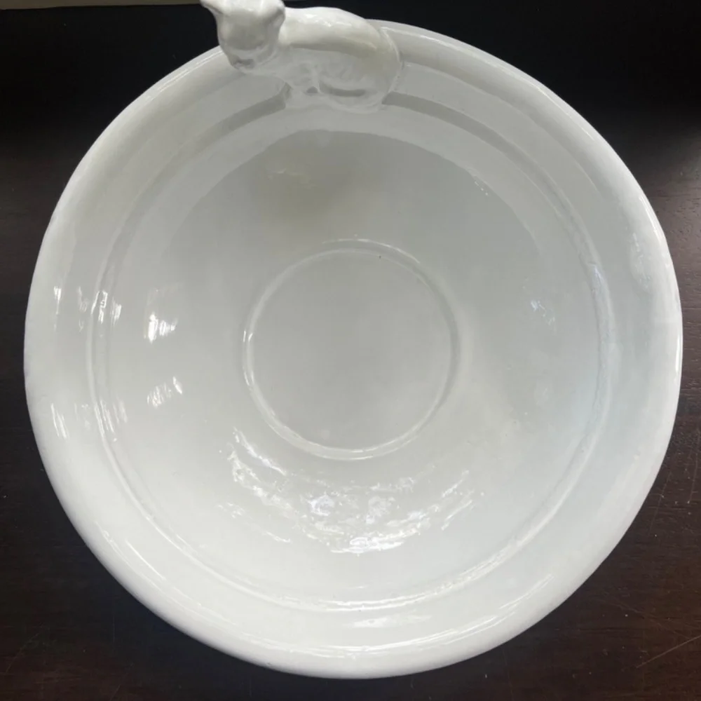 NEW Astier de Villatte Large Chat Cat Bowl, White Ceramic - Picture 3 of 11